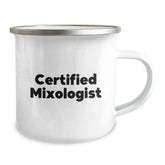 Mixologist Gifts from Friends, Funny Quote Camping Mug, Birthday Unique Gifts for Him/Her, 12 oz Stainless Steel with Enamel Finish - Image 2